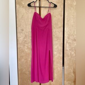 Pink midi dress